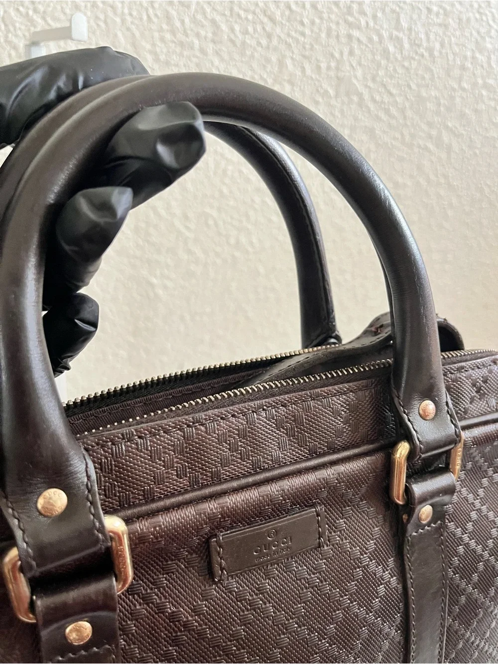 Gucci leather briefcase
